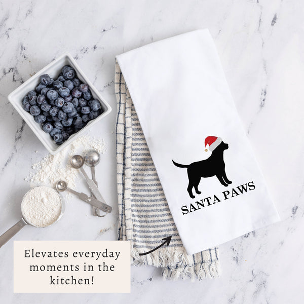 Santa Paws Tea Towel