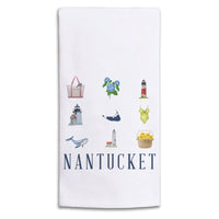 Nantucket Icons Tea Towel