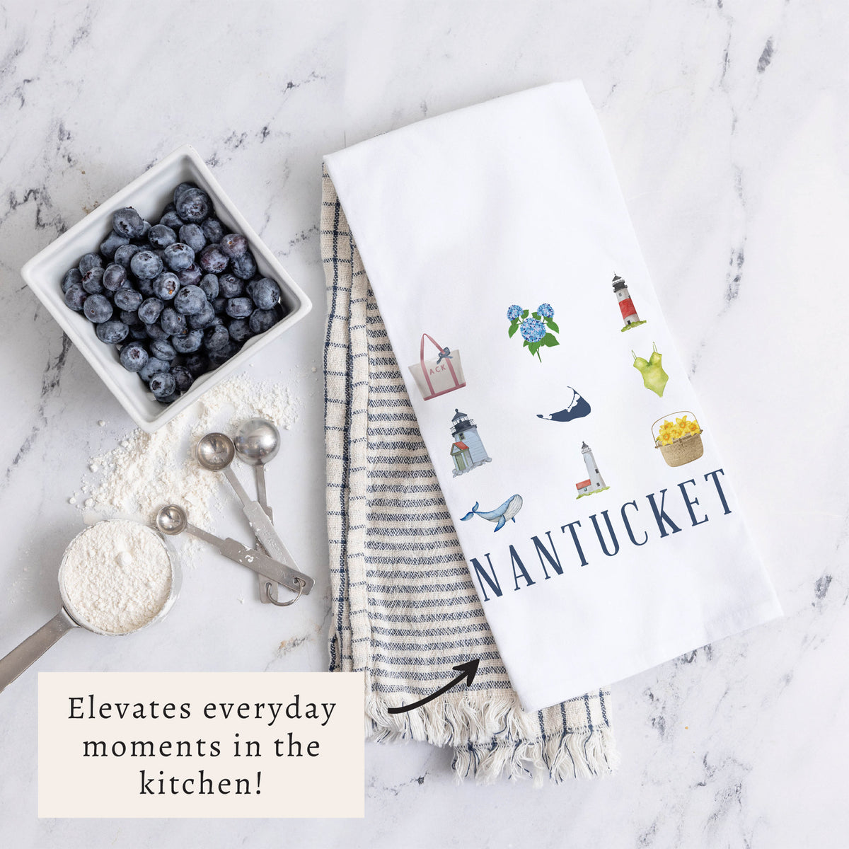 Nantucket Icons Tea Towel