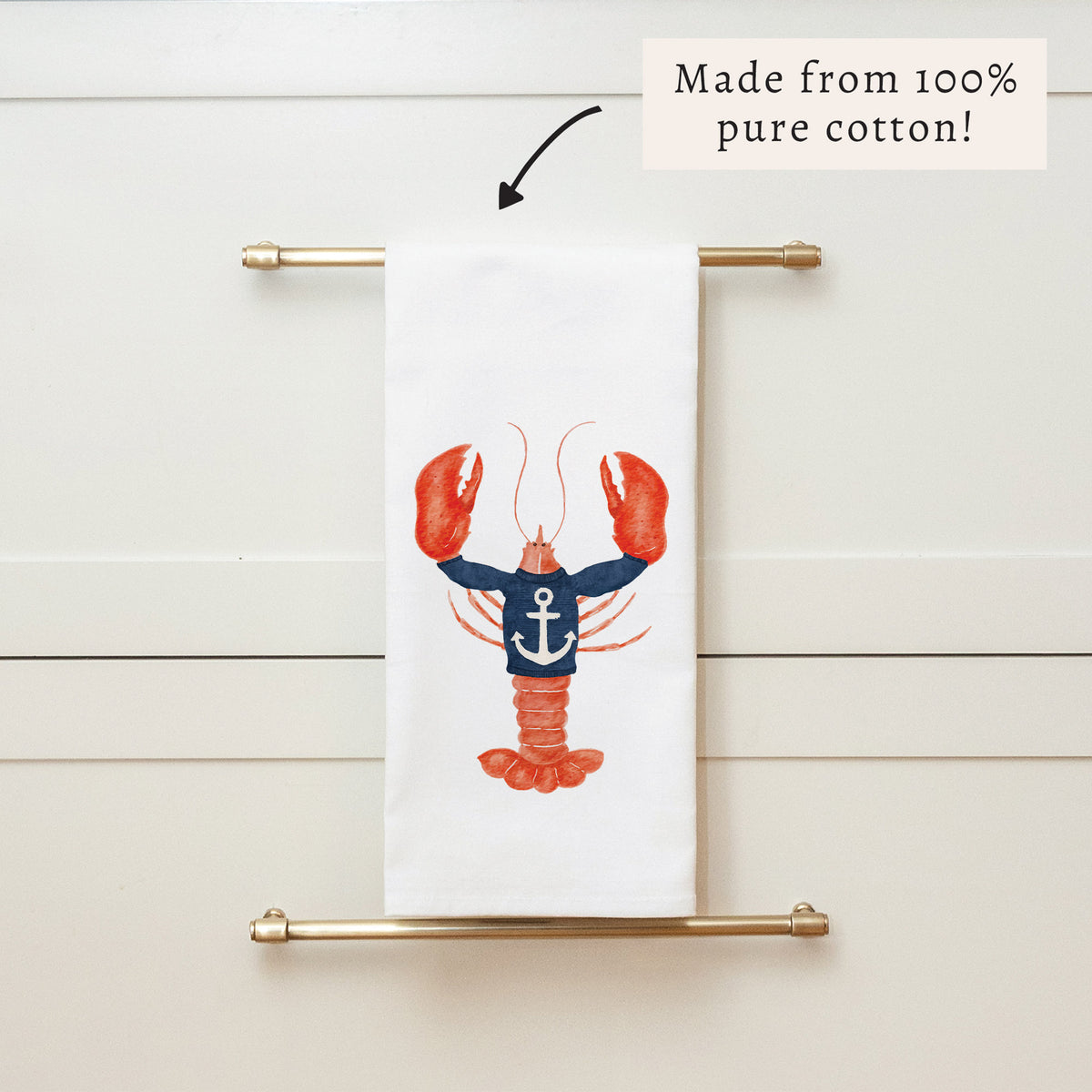 Nautical Lobster Tea Towel