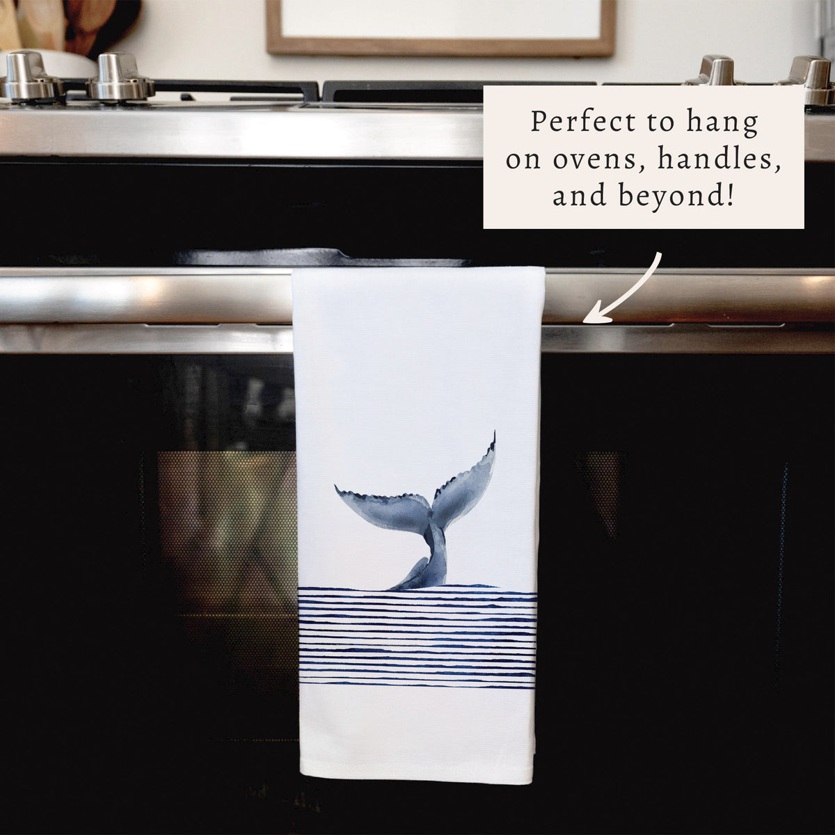 Whale Tail Tea Towel