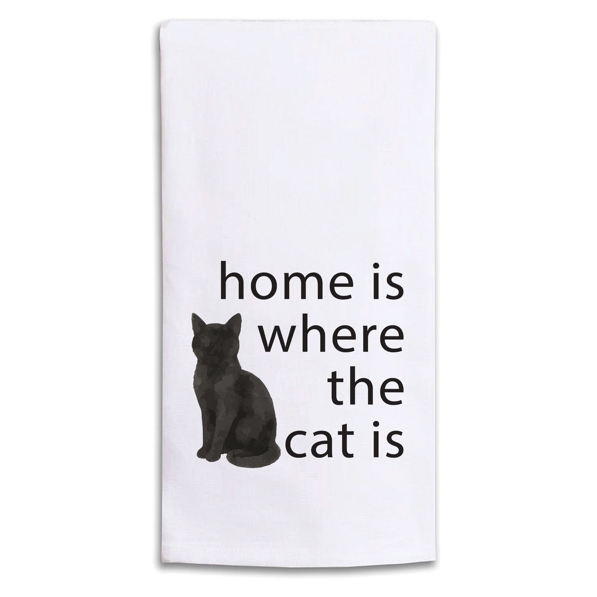 Home Is Where The Pet Cat Tea Towel
