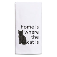 Home Is Where The Pet Cat Tea Towel