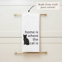 Home Is Where The Pet Cat Tea Towel
