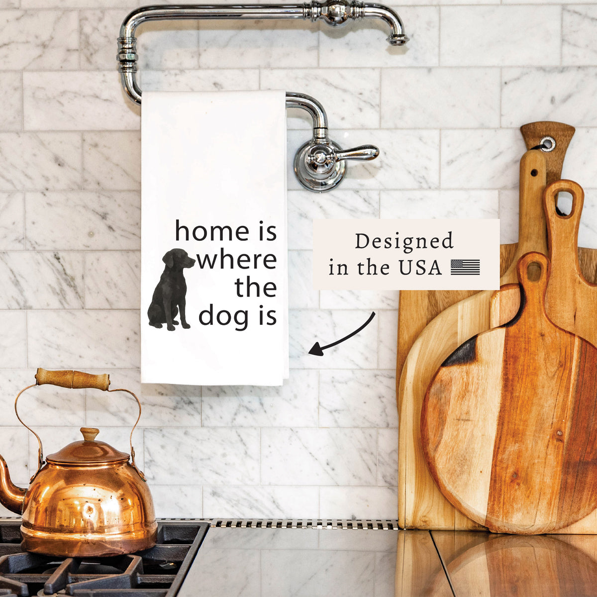 Home Is Where The Pet Dog Tea Towel