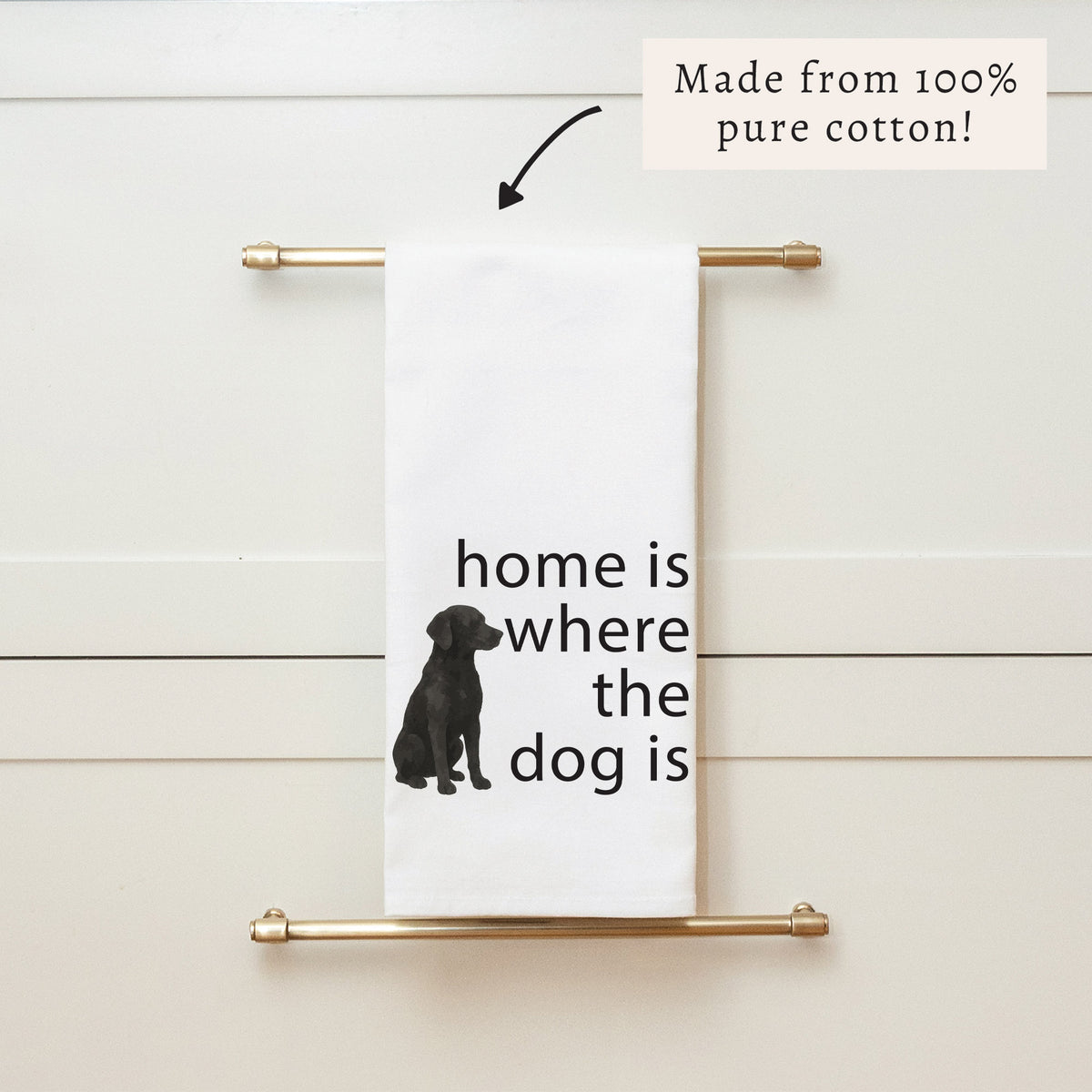 Home Is Where The Pet Dog Tea Towel