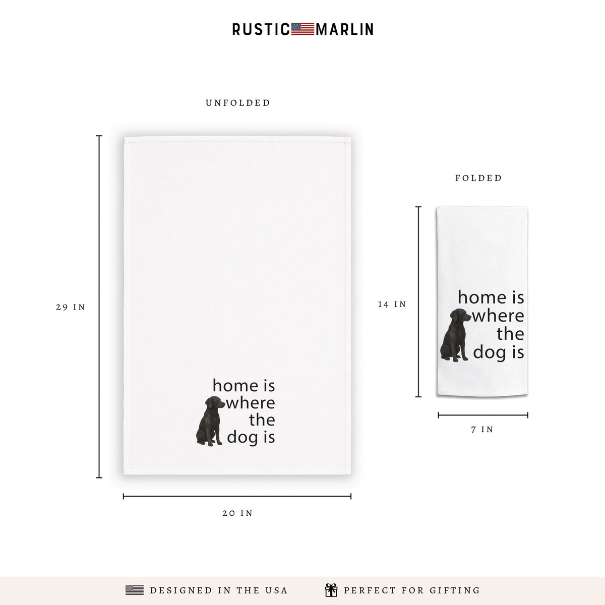 Home Is Where The Pet Dog Tea Towel