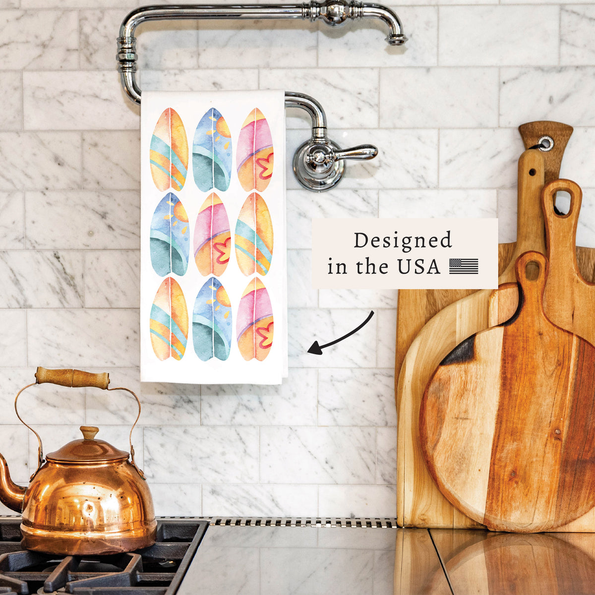 Surfboards Tea Towel