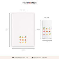 Fruit Icons Tea Towel