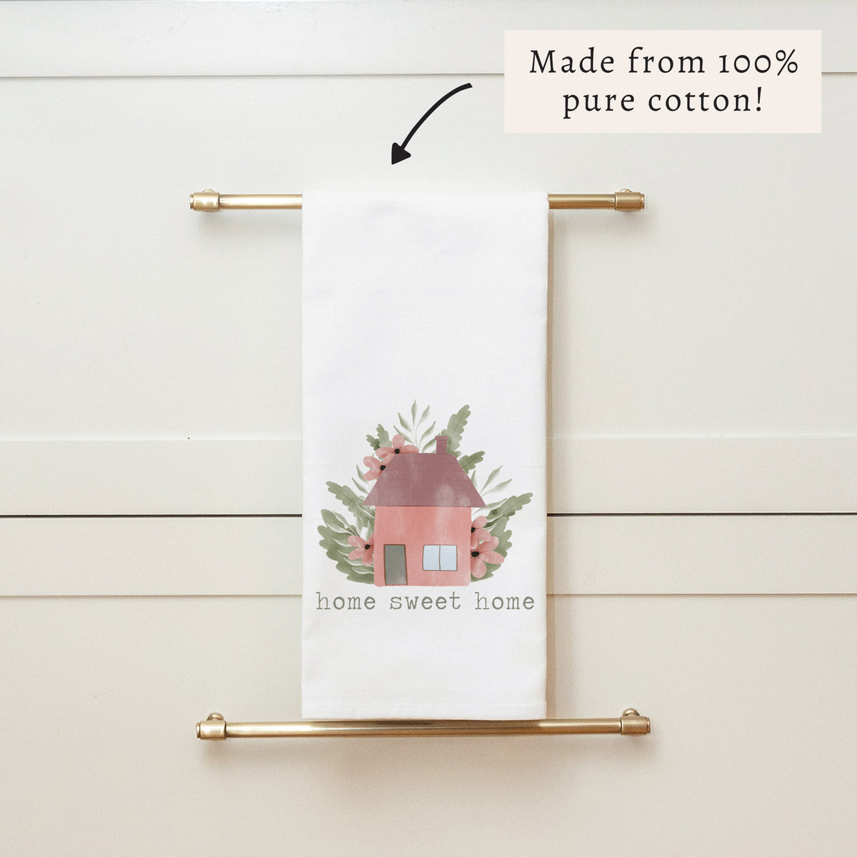 Blooming Home Sweet Home Tea Towel