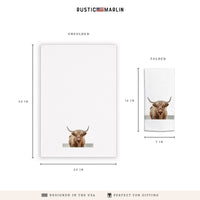 Highland Cow Tea Towel
