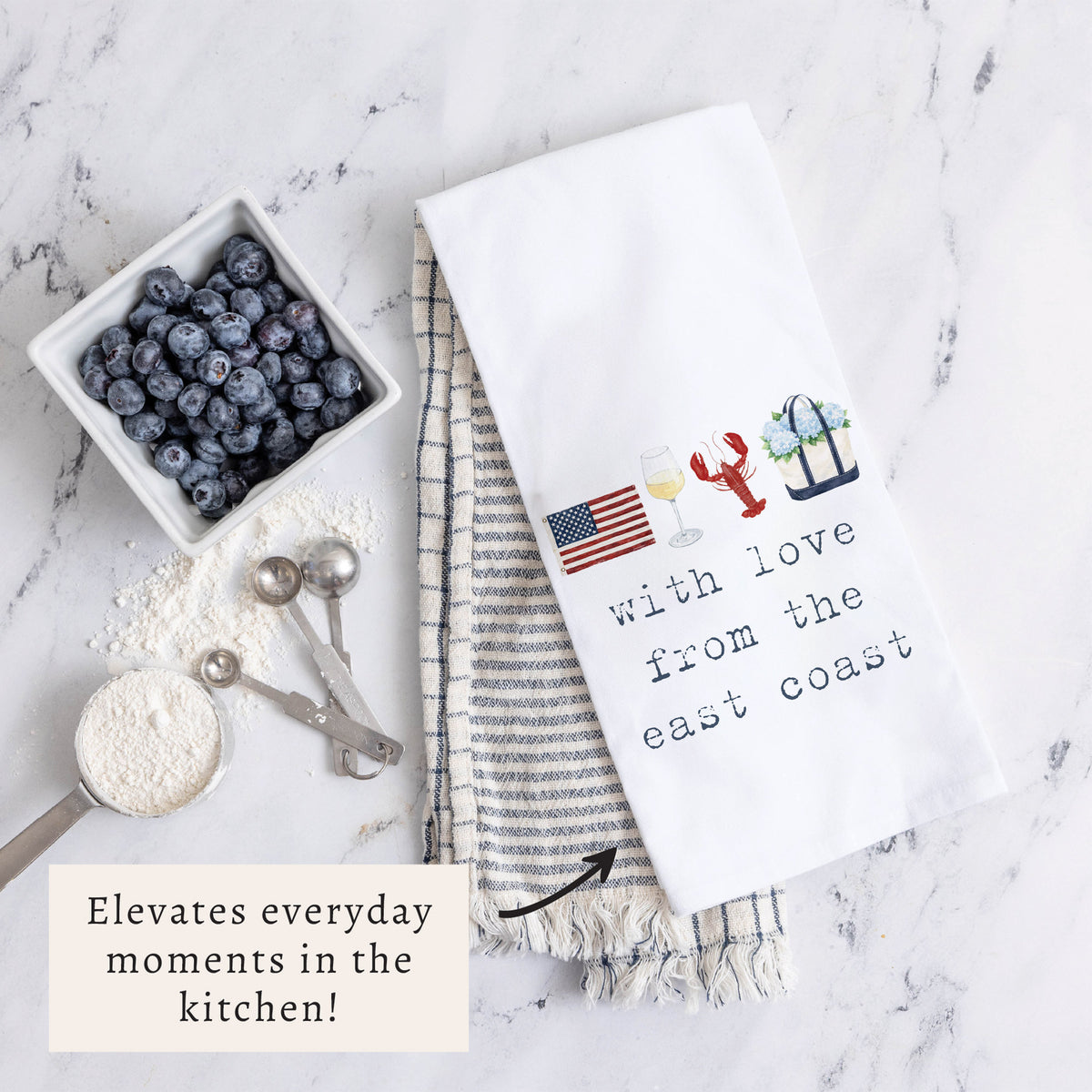 With Love From The East Coast Tea Towel