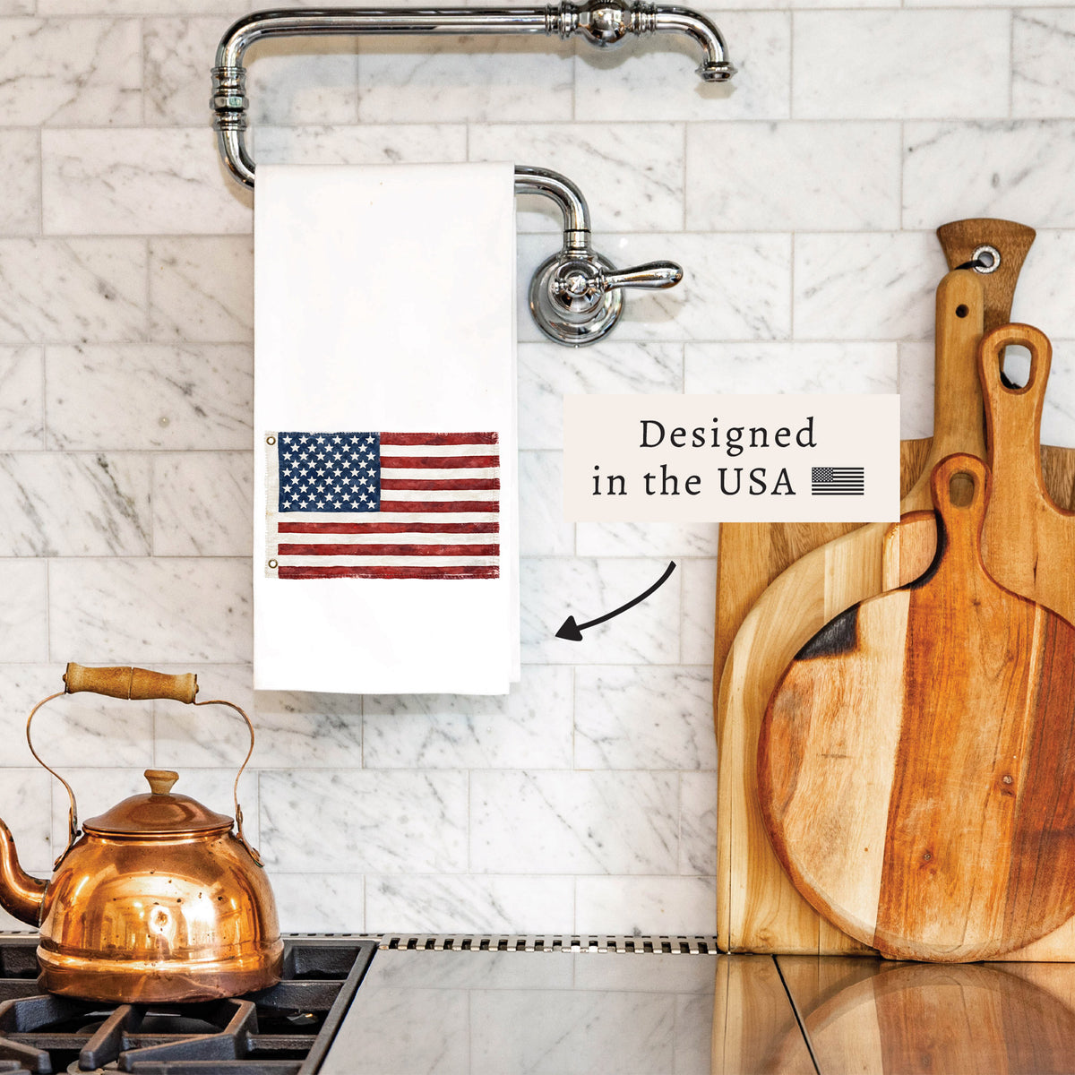 American Vintage Flag Tea Towel