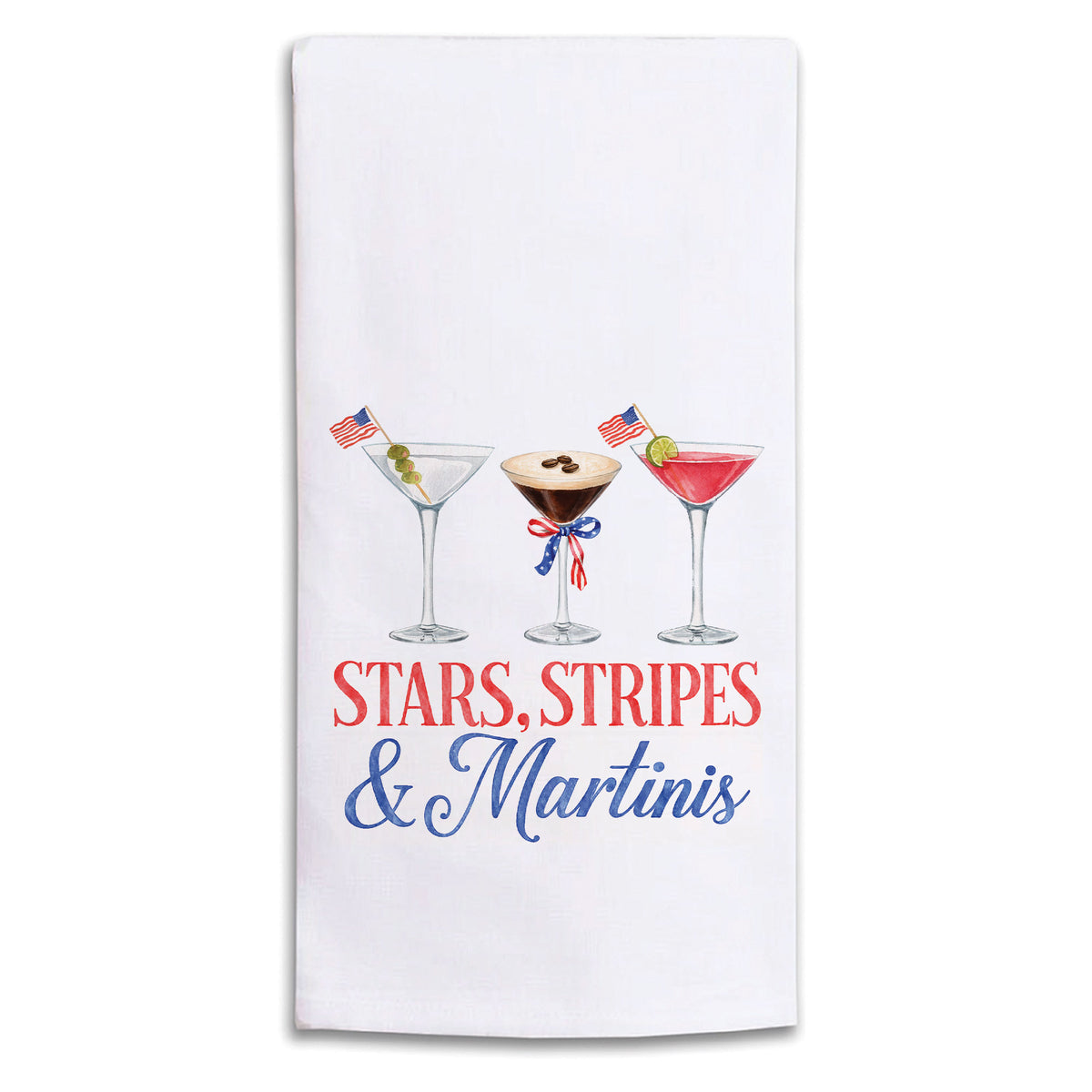 Stars Stripes & Martinis Tea Towel