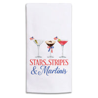 Stars Stripes & Martinis Tea Towel