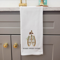 Snowshoes Personalized Tea Towel