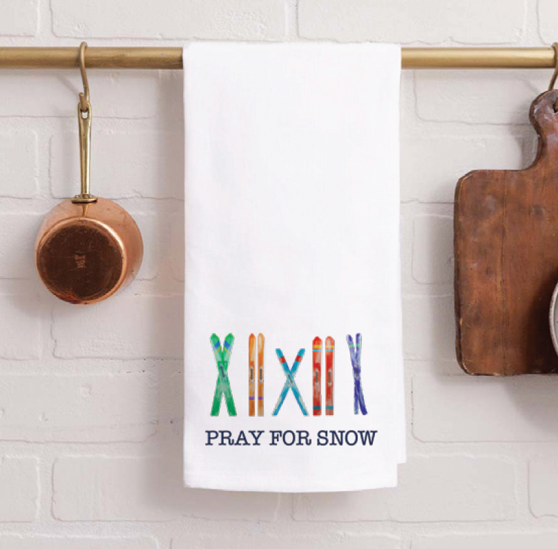 Multi Skis Personalized Tea Towel