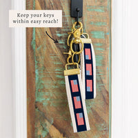 American Flag Color Block Keychain