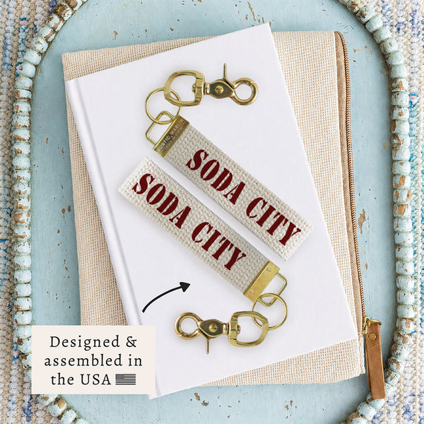 Soda City Stencil Keychain