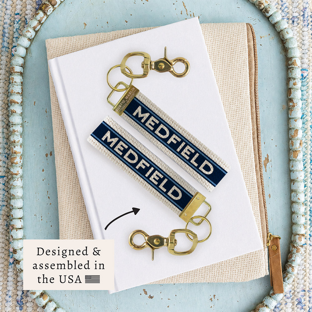*Medfield Stripes Keychain