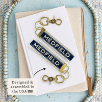 *Medfield Stripes Keychain