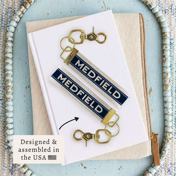 *Medfield Stripes Keychain