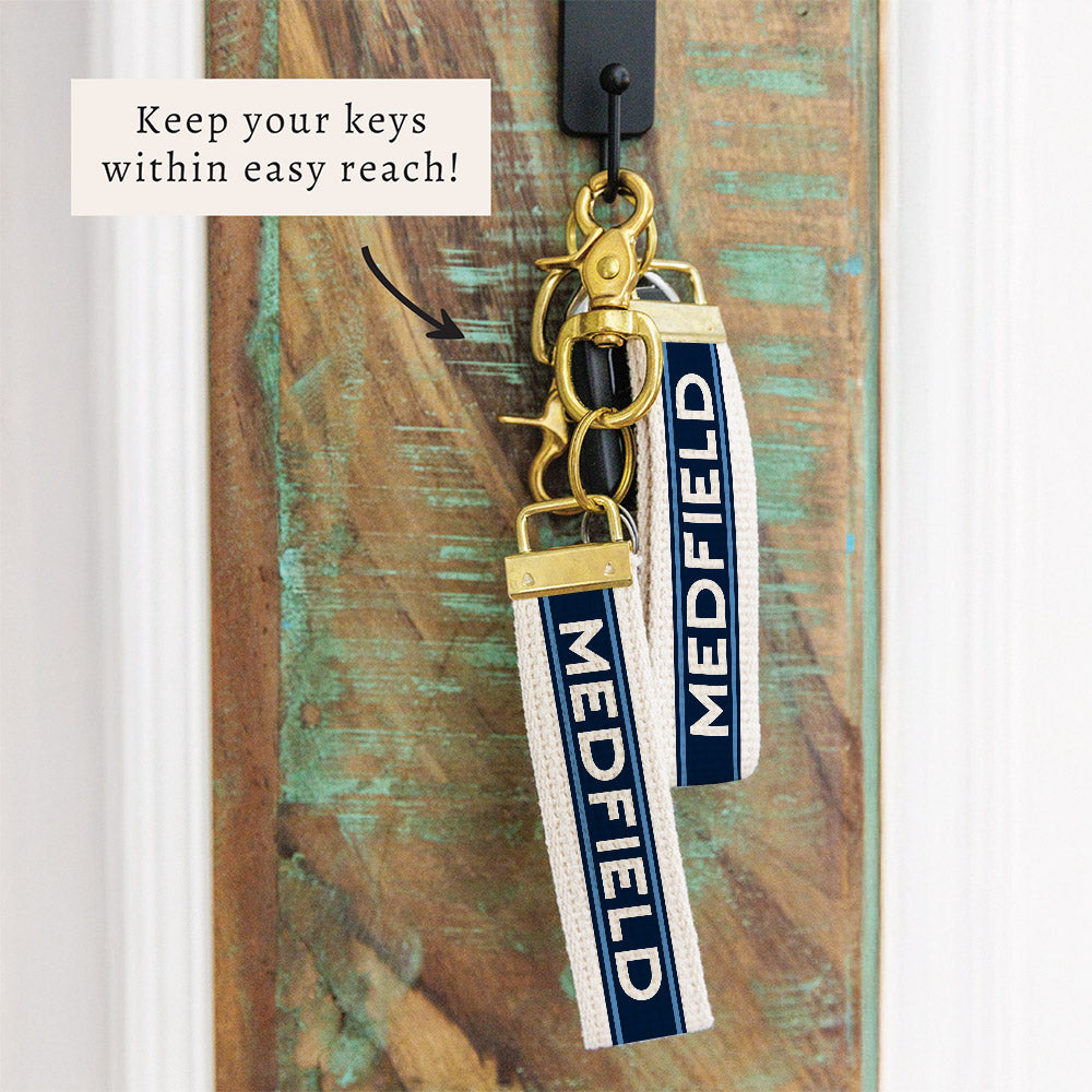 *Medfield Stripes Keychain