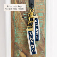 *Medfield Stripes Keychain