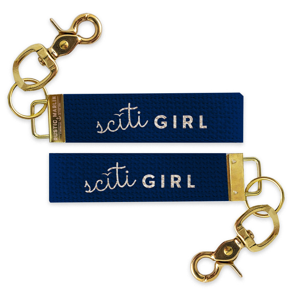 *Sciti Girl Solid Navy Keychain