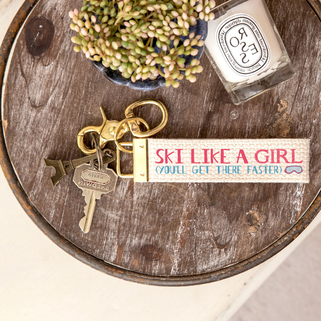 Ski Like A Girl Keychain