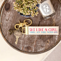 Ski Like A Girl Keychain