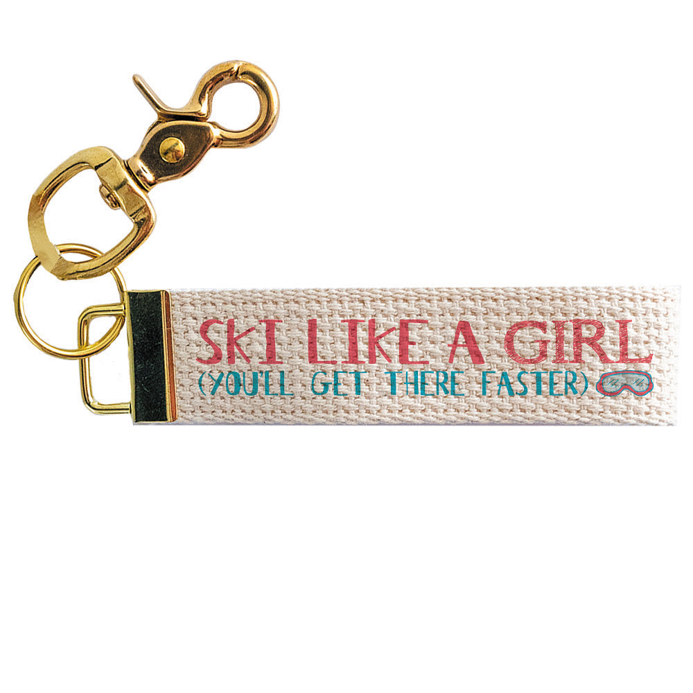 Ski Like A Girl Keychain