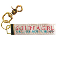 Ski Like A Girl Keychain