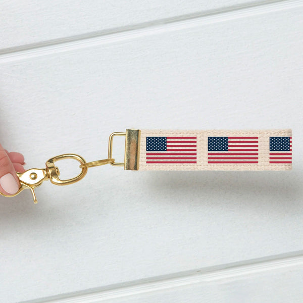 American Flag Keychain