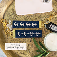 Anchor Navy Block Keychain