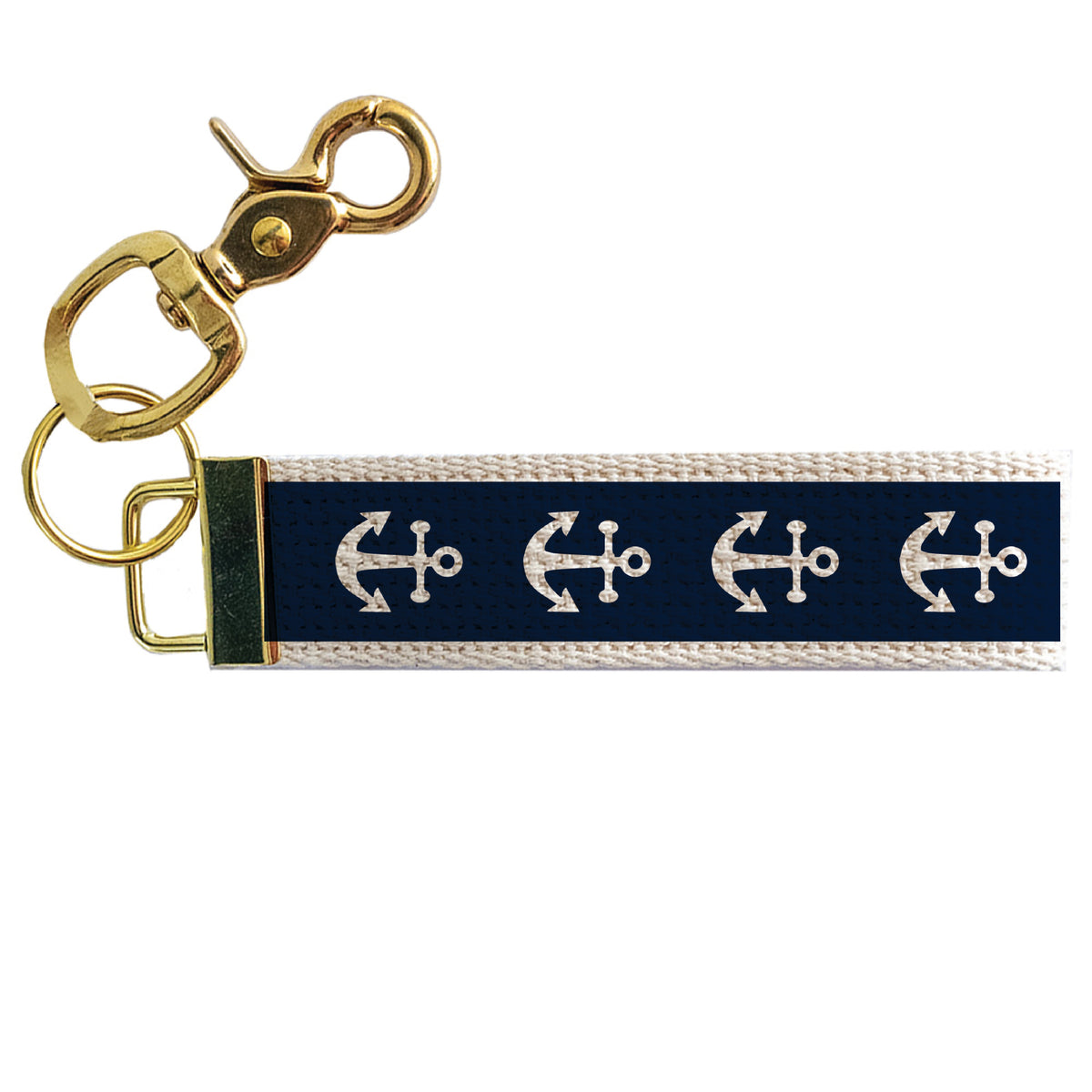 Anchor Navy Block Keychain