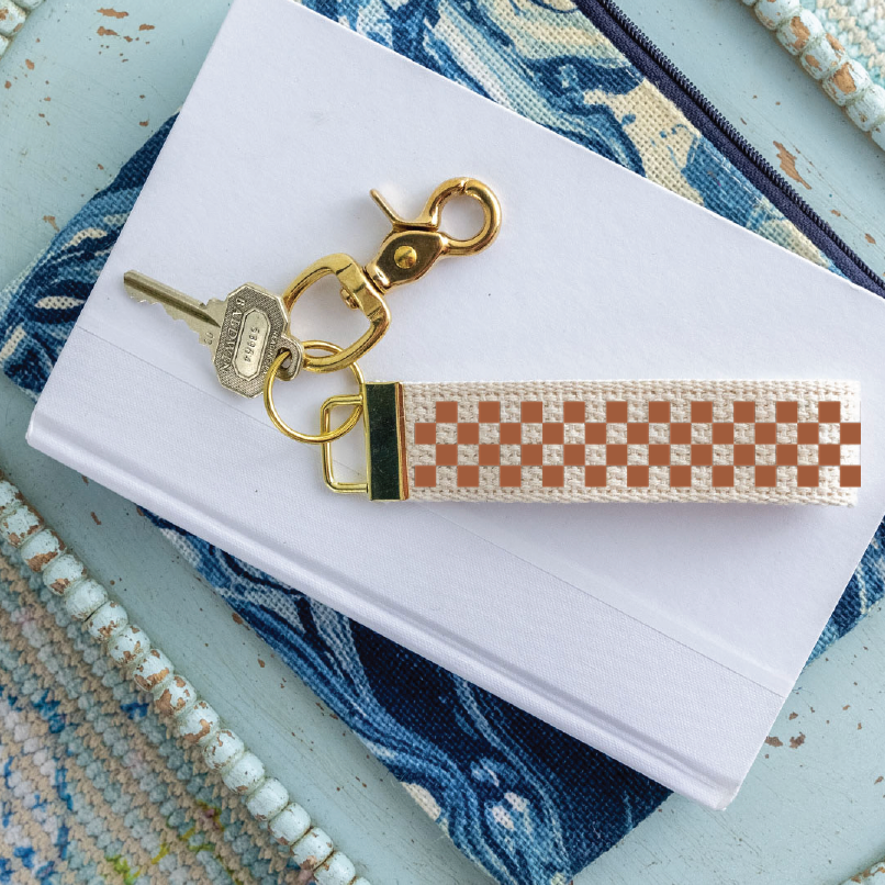 Checker Board Keychain