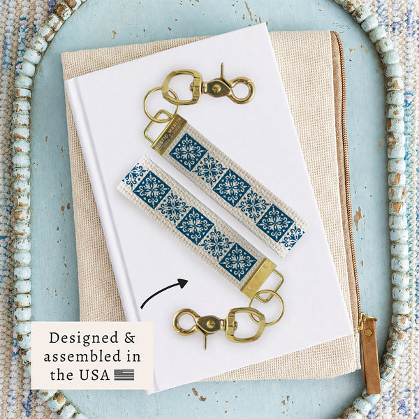 Blue Tiles Keychain