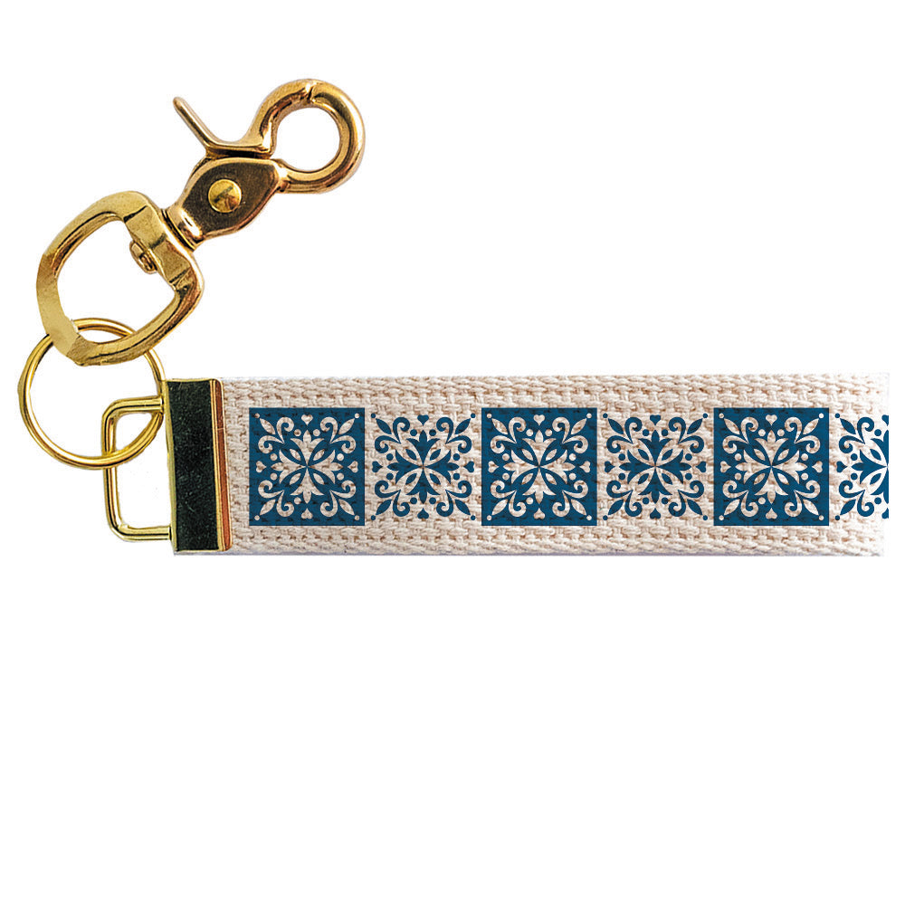 Blue Tiles Keychain