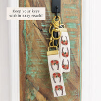 Horseshoe Floral Keychain
