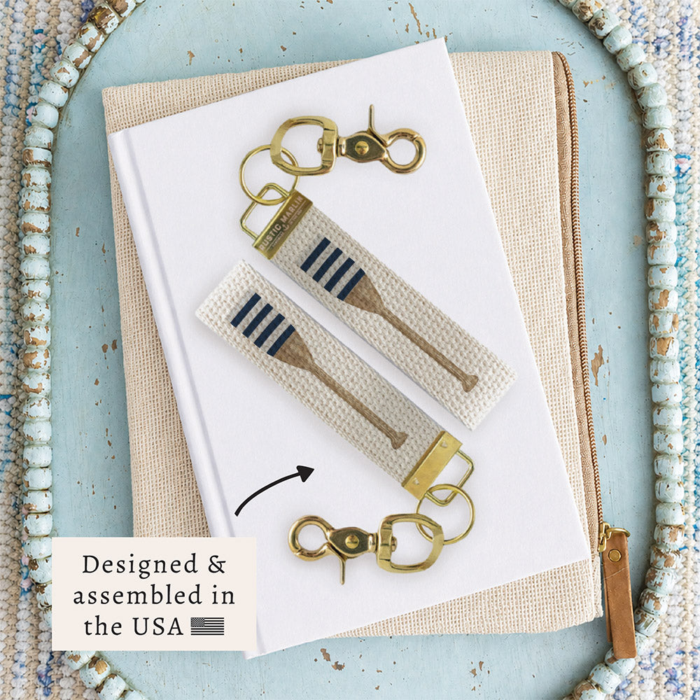 Striped Oar Keychain