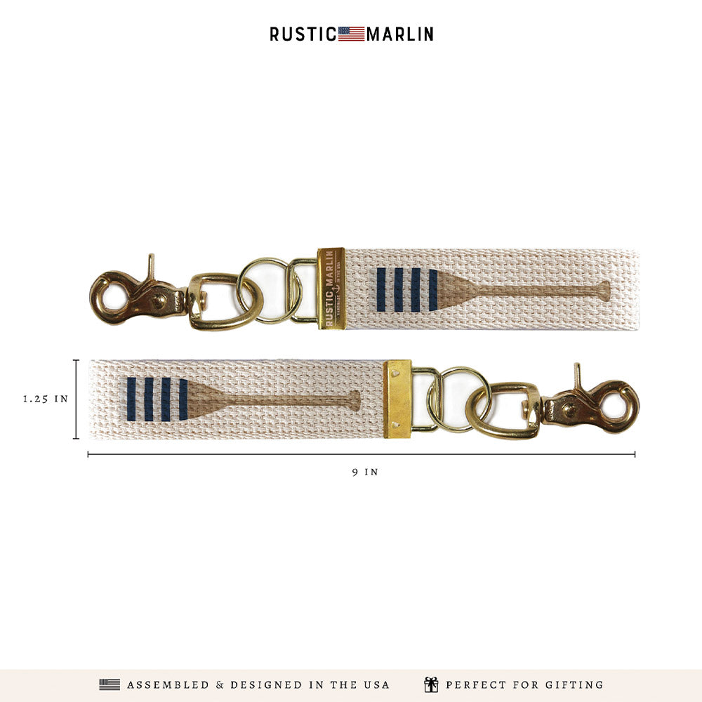 Striped Oar Keychain