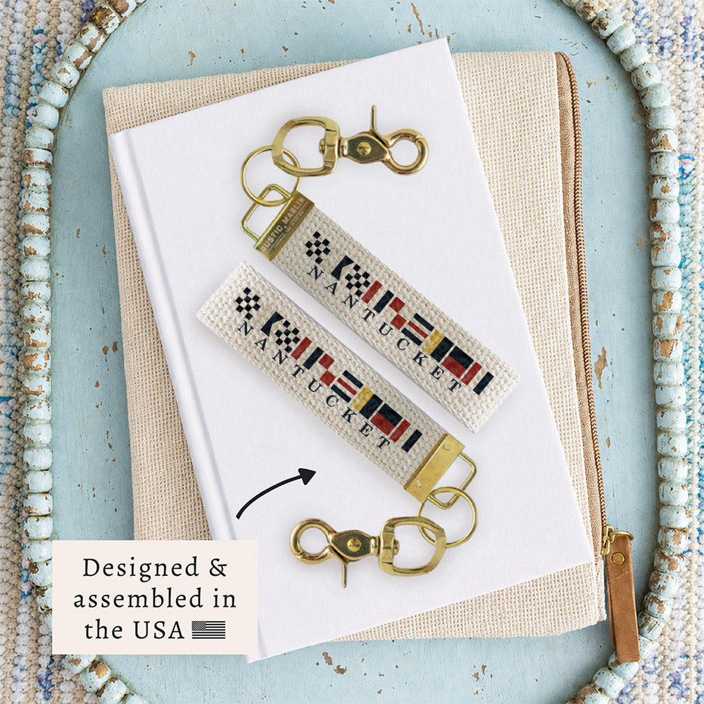 Nautical Flag Nantucket Keychain