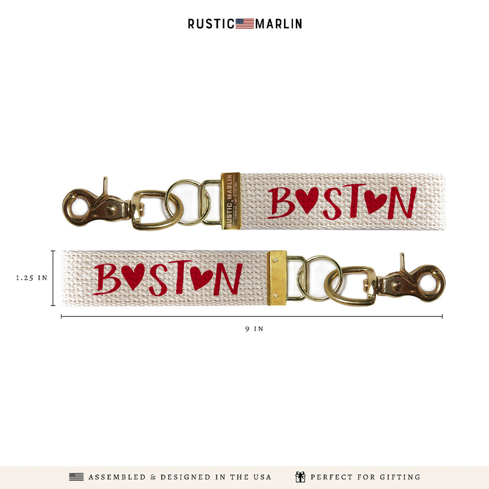 Boston Heart Keychain