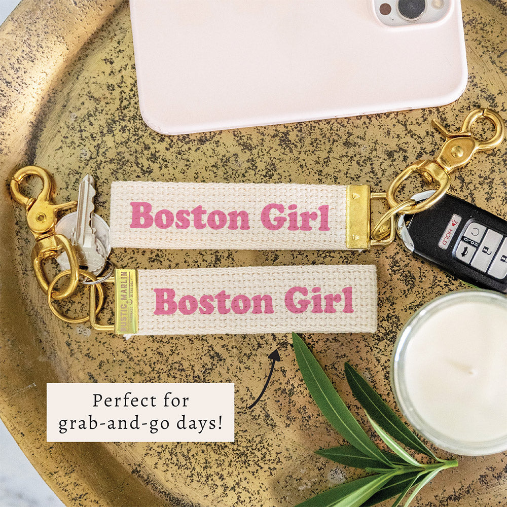 Boston Girl Keychain