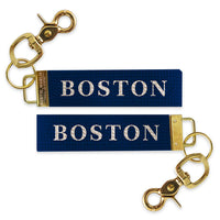 Boston Navy Keychain