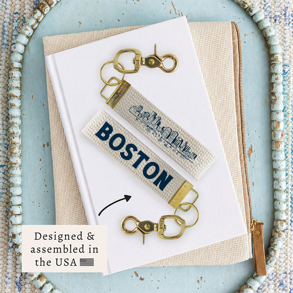 Boston Skyline Keychain