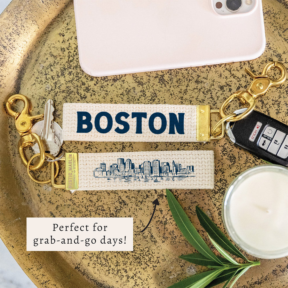 Boston Skyline Keychain