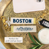 Boston Skyline Keychain