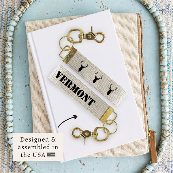 Stag Deer Personalized Keychain